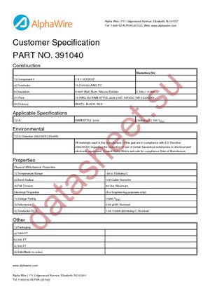 391040 BK001 datasheet  